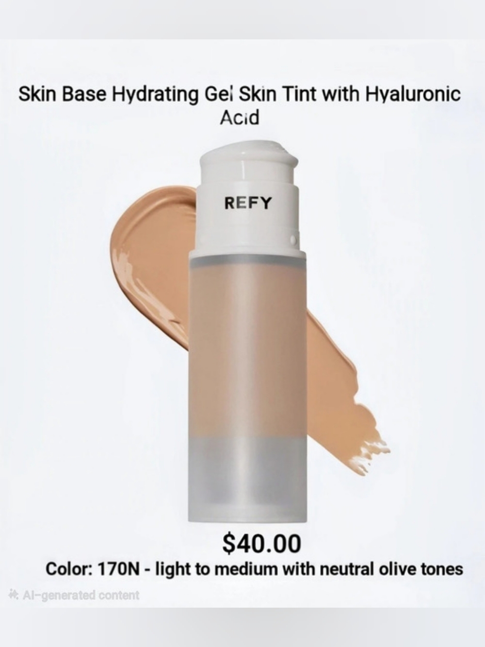 REFY Hydrating Skin Tint 170 N